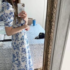 Antoni Melani Born on Fifth Hanna Floral Poplin Skirt and Puff Sleeve Top